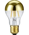 E27 4W dimmbare LED Kerzenlampe - Kopfverspiegelt gold, A55, 2500K
