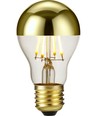 E27 4W dimmbare LED Kerzenlampe - Kopfverspiegelt gold, A55, 2500K
