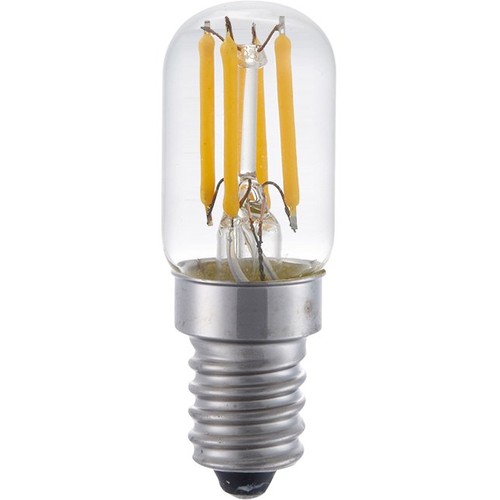 E14 3W dimmbare LED-Röhrenlampe - 5,5cm, Filament, 2500K, Klarglas