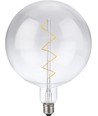 E27 6W XXL Globe LED-Lampe - G200, Spiral-Filament, 580lm, dimmbar, Klarglas