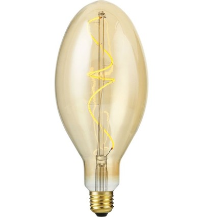 E27 4W dimmbare LED-Lampe - Big Flex Ellipse, 200lm, 2000K, Goldglas, Filament