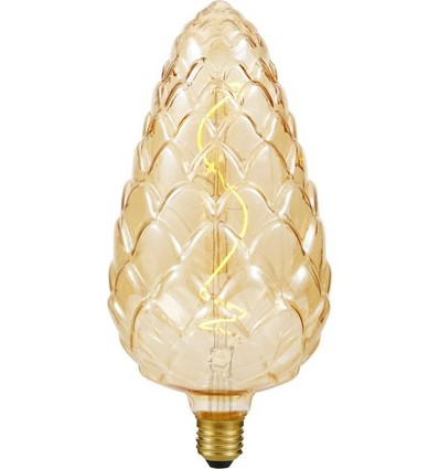 E27 4W XXL Flex Pine-Cone Filamentlampe - 200lm, Goldglas, dimmbar, 2000K