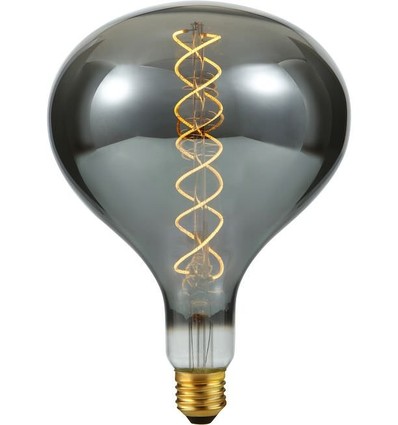 E27 6W dimmbare XXL LED-Lampe - R160, 180lm, Rauchglas, 2200K, Filament Flex