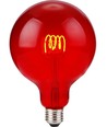E27 4W dimmbare LED-Filament-Lampe - G125, Flex Globe, Rot, 60lm