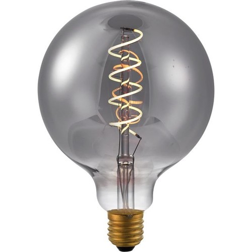 E27 4,5W dimmbare LED-Lampe - G125, Filament Flex, Smoke, 2200K, 150lm