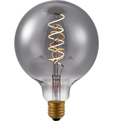 E27 4,5W dimmbare LED-Lampe - G125, Filament Flex, Smoke, 2200K, 150lm