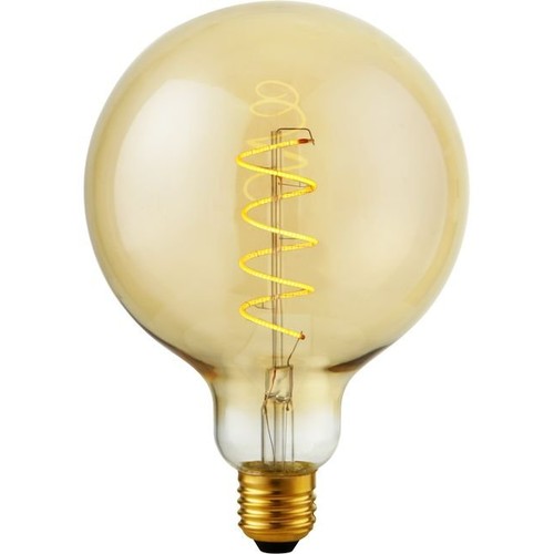 E27 4W dimmbare LED-Filament-Lampe - G125, Flex Globe, 200lm, 2000K, Goldglas