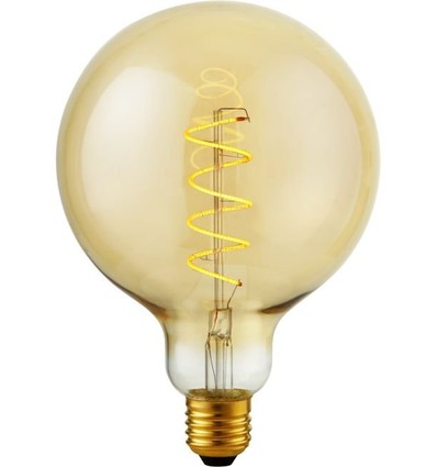 E27 4W dimmbare LED-Filament-Lampe - G125, Flex Globe, 200lm, 2000K, Goldglas