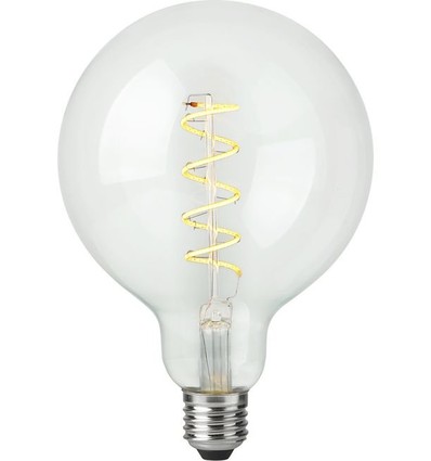 E27 4W dimmbare LED-Filament-Lampe - G125, Flex Globe, 2200K, 250lm, Klarglas