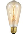 E27 5W dimmbare LED-Lampe - ST64 Rustika, Flex Double Loop, 2000K, Goldglas