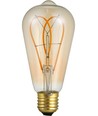 E27 5W dimmbare LED-Lampe - ST64 Rustika, Flex Double Loop, 2000K, Goldglas