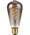 E27 4W dimmbare LED-Filamentlampe - ST64 Rustika, 2200K, Rauchglas, Flex-Filament