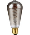 E27 4W dimmbare LED-Filamentlampe - ST64 Rustika, 2200K, Rauchglas, Flex-Filament