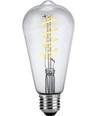 E27 4W dimmbare LED Rustika Lampe - ST64, Flex Filament, 2200K, Klarglas