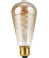 E27 4W dimmbare LED-Lampe - ST64 Rustika, Flex-Filament, 200lm, Goldglas, 2000K