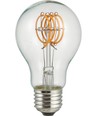 E27 4W dimmbare LED-Filament-Lampe - A60, Flex-Filament, 2200K, 210lm, Klarglas