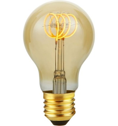 E27 4W dimmbare LED-Filament-Lampe - A60, Flex, Gold, 2000K, 210lm
