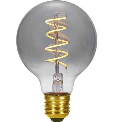 E27 4,5W dimmbare LED-Globelampe - G95, Rauchglas, 2200K
