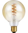 E27 4W dimmbare LED-Filament-Lampe - G95, Flex Globe, 200lm, 2000K, Goldglas