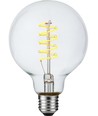 E27 4,5W dimmbare LED-Lampe - G95, Flex Filament, 2200K, Klarglas