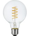 E27 4,5W dimmbare LED-Lampe - G95, Flex Filament, 2200K, Klarglas