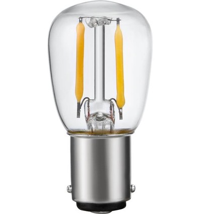 BA15d 1,5W LED-Filament-Leuchtmittel - 2500K, klar, 140lm, 5,6cm