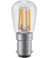BA15d 3W dimmbare LED-Filament-Lampe - 2500K, klar, 5,6cm, 210lm