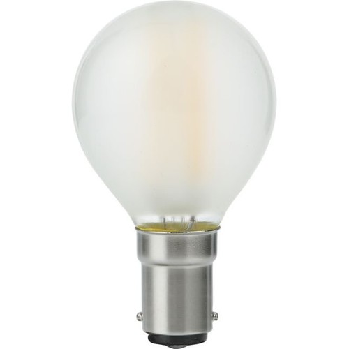 Ba15d 4W dimmbare LED-Tropfenlampe - G45, Filament, Mattglas, 2500K