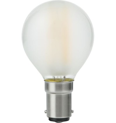 Ba15d 4W dimmbare LED-Tropfenlampe - G45, Filament, Mattglas, 2500K