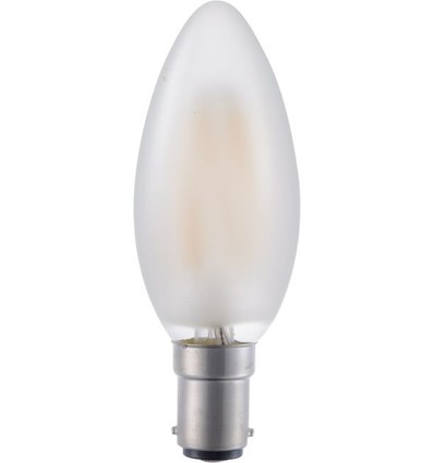 BA15d 4W LED-Kerzenlampe Filament - 320lm, 2500K, Mattglas, dimmbar