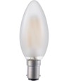 BA15d 4W LED-Kerzenlampe Filament - 320lm, 2500K, Mattglas, dimmbar
