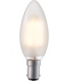 BA15d 4W LED-Kerzenlampe Filament - 320lm, 2500K, Mattglas, dimmbar