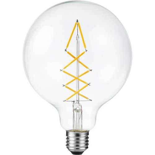 E27 6,5W dimmbare LED Globe-Lampe - G125, 500lm, 2200K, Filament, Klarglas