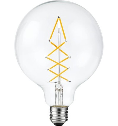 E27 6,5W dimmbare LED Globe-Lampe - G125, 500lm, 2200K, Filament, Klarglas