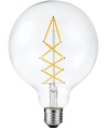 E27 6,5W dimmbare LED Globe-Lampe - G125, 500lm, 2200K, Filament, Klarglas