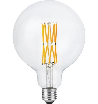 E27 8,5W dimmbare LED-Filamentlampe - G125, 800lm, Double Globe, 2200K, Klarglas