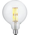E27 8,5W dimmbare LED-Filamentlampe - G125, 800lm, Double Globe, 2200K, Klarglas