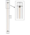 S14d 2,8W dimmbare LED-Lampe - T30, 2200K, Filament, Klarglas, 150lm