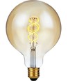 E27 5W 3-Stufen dimmbare LED-Lampe - G125, Filament Flex, 2200K, Goldglas
