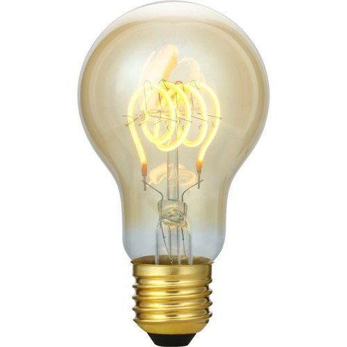 E27 5W 3-Stufen dimmbare LED-Lampe - A60, 2200K, Gold, Flex Filament, 460lm
