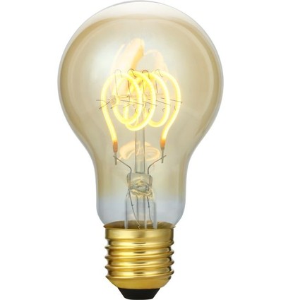 E27 5W 3-Stufen dimmbare LED-Lampe - A60, 2200K, Gold, Flex Filament, 460lm