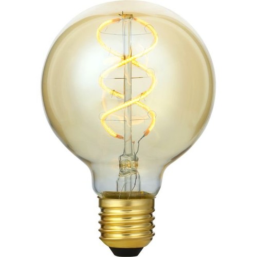 E27 5W 3-Stufen dimmbare LED-Lampe - G80, Gold, Flex-Filament, 2200K, 460lm