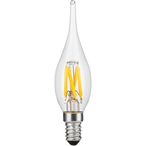 E10 1,5W LED Filament Mini-Spitzkerze - C23, 90lm, 2500K, Klarglas