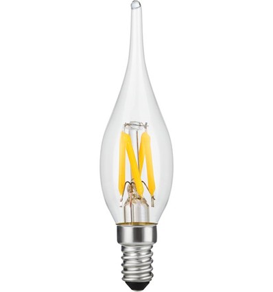 E10 1,5W LED Filament Mini-Spitzkerze - C23, 90lm, 2500K, Klarglas