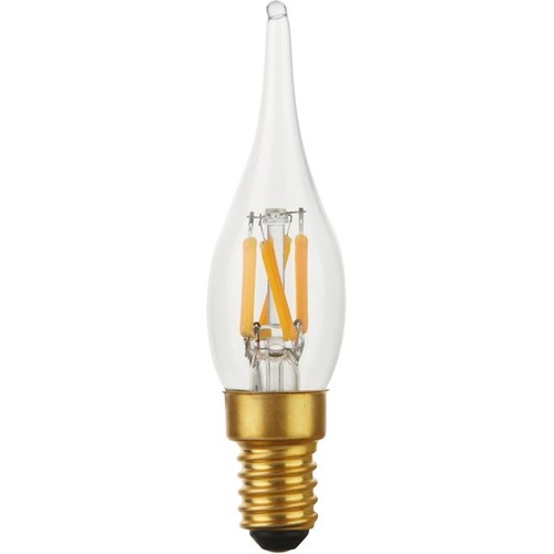 E14 1,8W dimmbare LED-Kronlampe - C23, Mini Tip Candle, 2000K, Klarglas