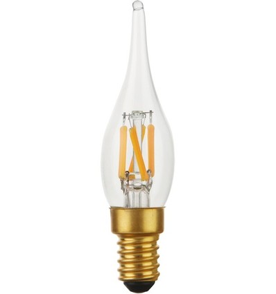 E14 1,8W dimmbare LED-Kronlampe - C23, Mini Tip Candle, 2000K, Klarglas