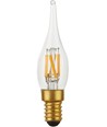 E14 1,8W dimmbare LED-Kronlampe - C23, Mini Tip Candle, 2000K, Klarglas
