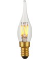 E14 1,8W dimmbare LED-Kronlampe - C23, Mini Tip Candle, 2000K, Klarglas
