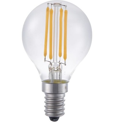 E14 4W Filament-Tropfenlampe, 24V - G45, 2200K, Klarglas, 270lm