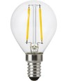 E14 2W dimmbare LED-Tropfenlampe - G45, Filament, Klarglas, 2700K